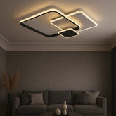 Lustra LED RFAN, Model R9177/3AT, cu Telecomanda, 3 Tipuri de Lumina, Intensitate Reglabila, 65W, Alb/Negru