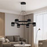 Pendul RFAN, Model R9171/6A1, 6 X Bec LED GX53, 3 Tipuri De Lumina, 72W, Negru