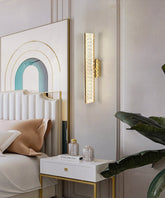 Aplica LED RFAN, Model B6818, Textura Cristal, 3 Tipuri De Lumina, 18W, Auriu