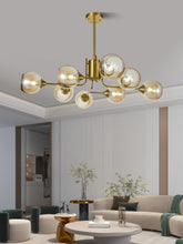 Lustra RFAN, Model N6802-8, Cu Abajururi, 8 X E27, Auriu