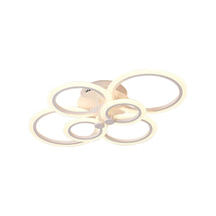 Lustra LED RFAN, Model M003-6, cu Telecomanda, 3 Tipuri de Lumina, Intensitate Reglabila, 81W, Alb